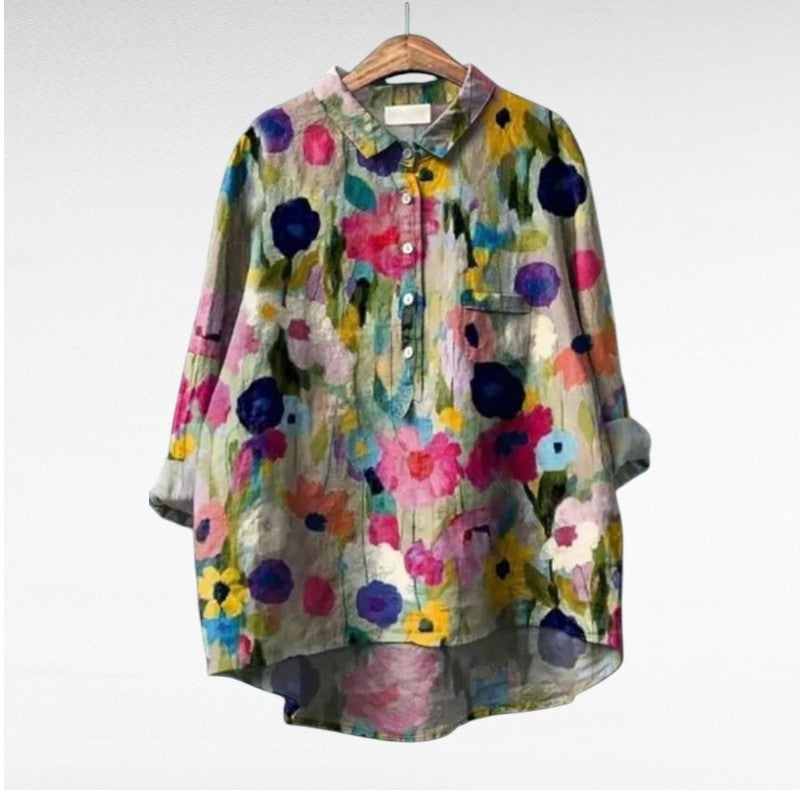 MAYLORA | Klassische Blumenmuster-Blusen