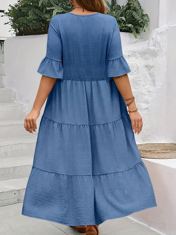 Nena | V-Ausschnitt Kleid in Übergröße
