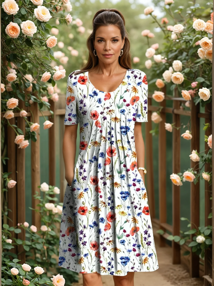 MAYLORA - elegantes kleid mit bauchdecke