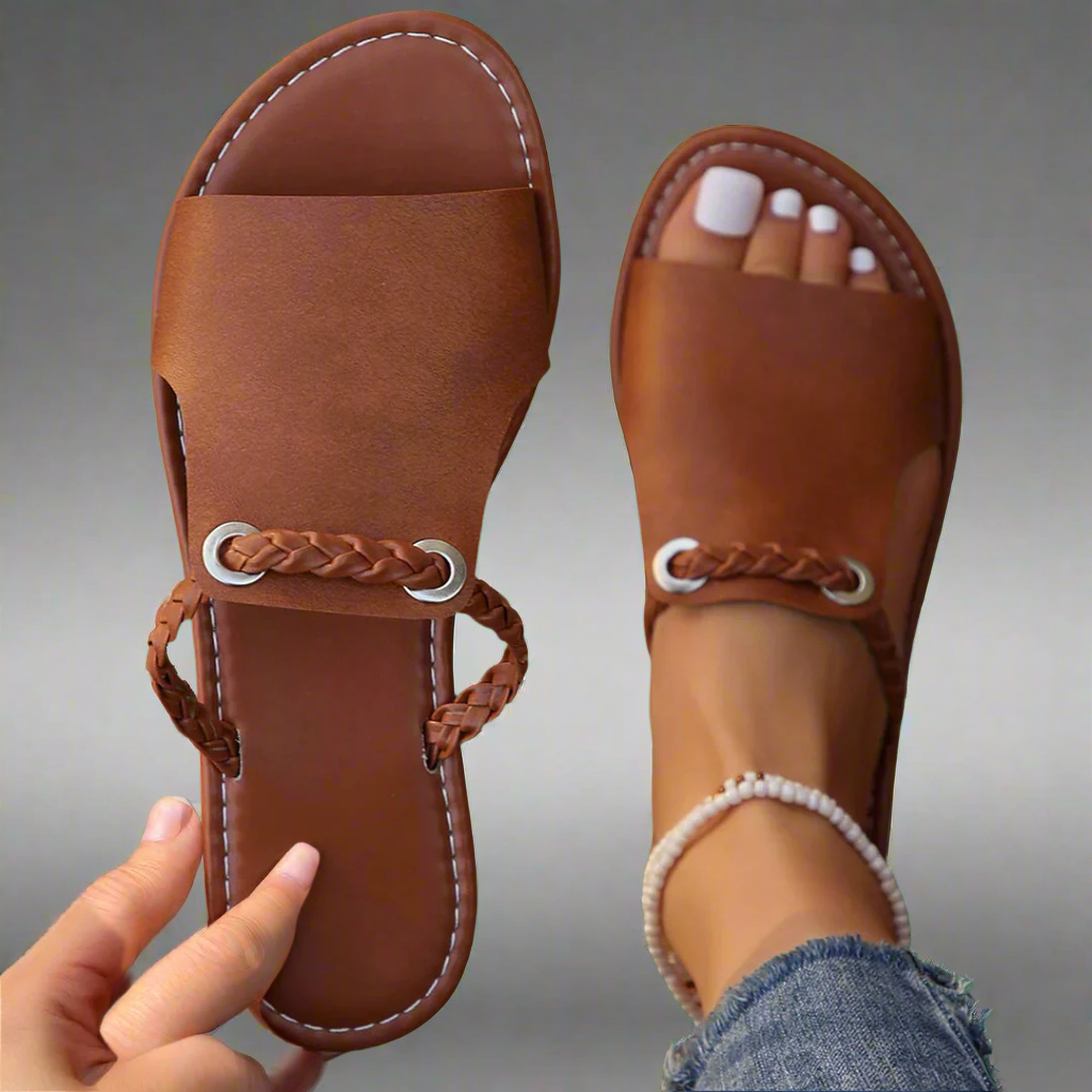 Katelina | Hochwertige handgefertigte flache Sandalen