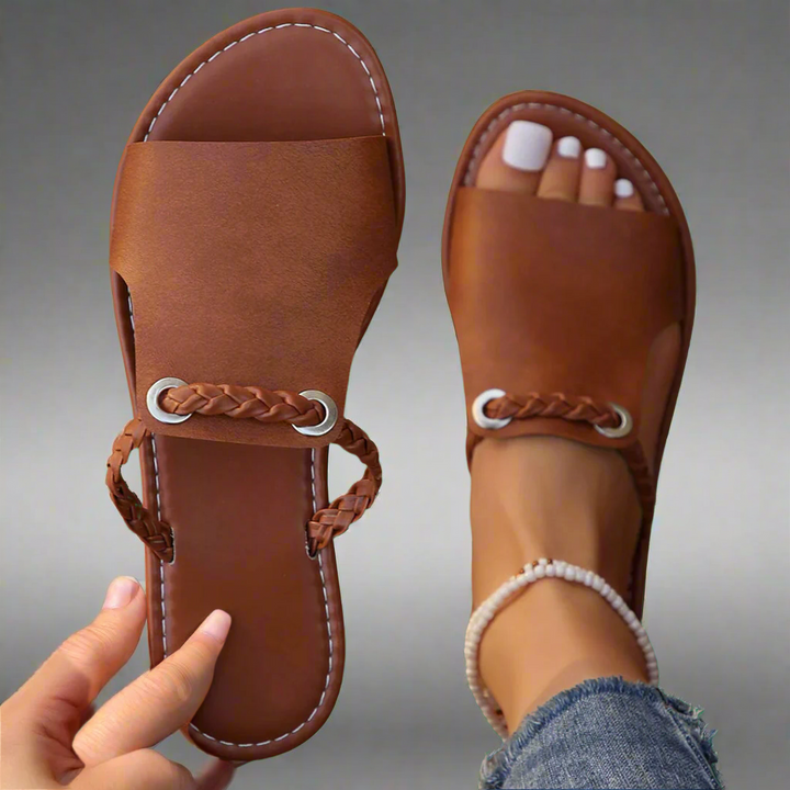 Katelina | Hochwertige handgefertigte flache Sandalen