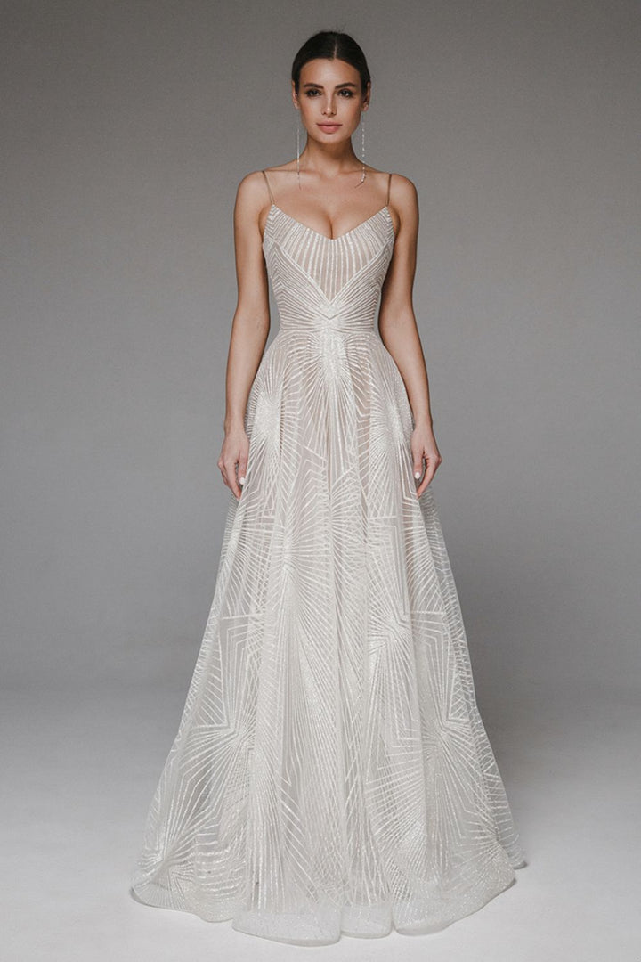 Thalassa - Elegantes Glitzer-Abendkleid in Maxi-Länge