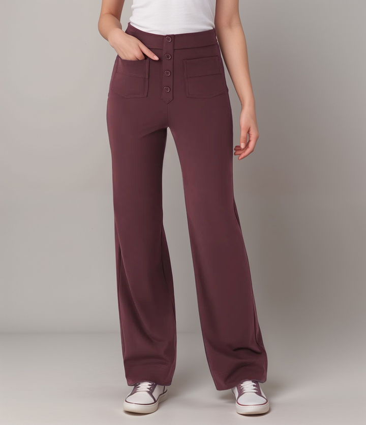 MAYLORA - Elastische Hose mit hoher Taille