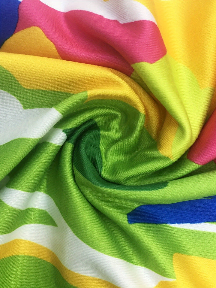 Lindsay | Buntes Kleid in Übergröße