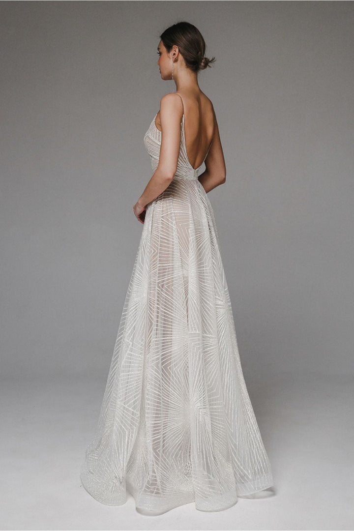 Thalassa - Elegantes Glitzer-Abendkleid in Maxi-Länge