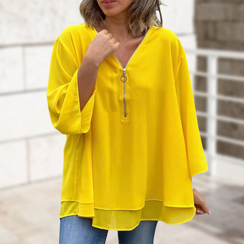 Heidi™ - V-Neck Zip Top