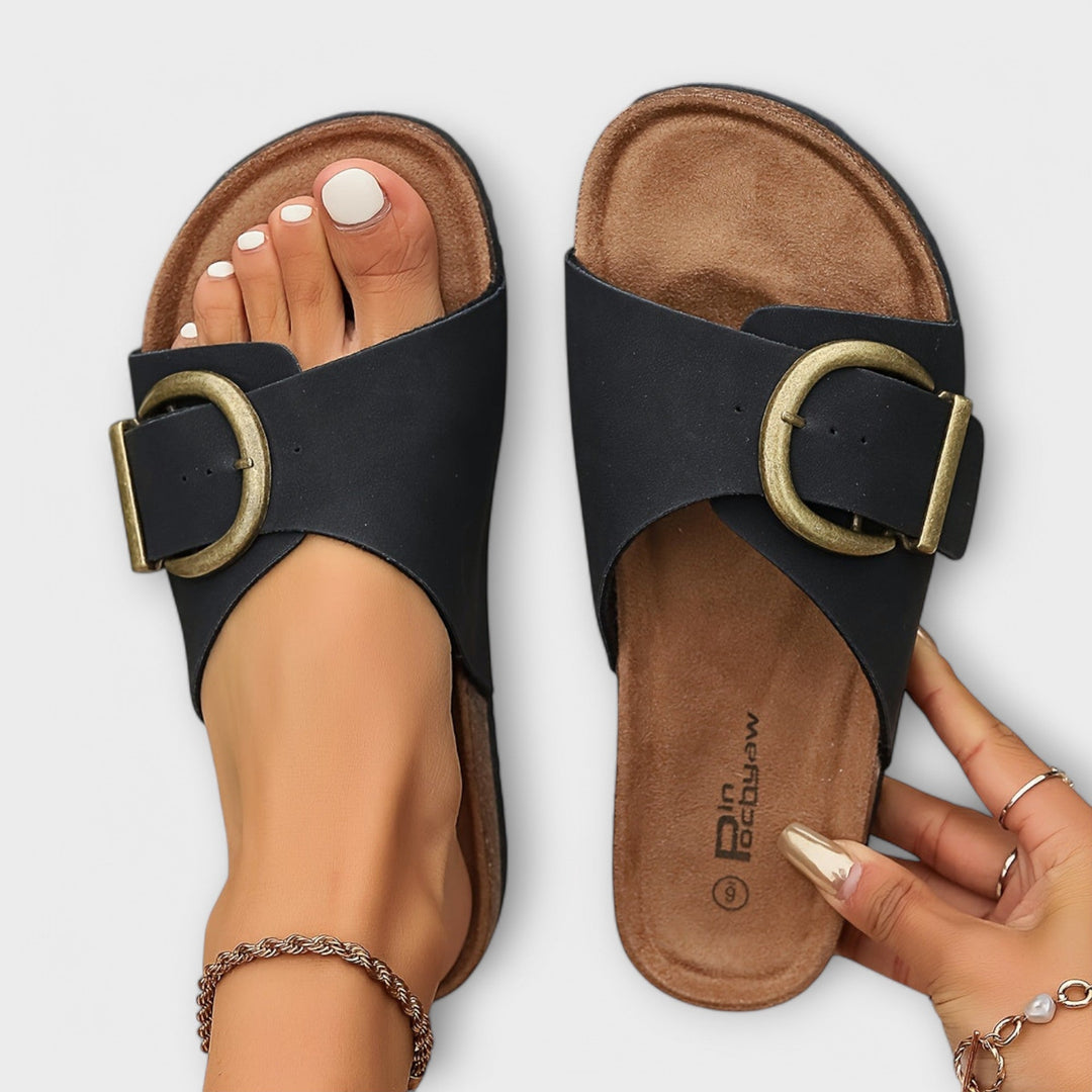 Margie - Damen Korksandalen mit Schnallen-Design