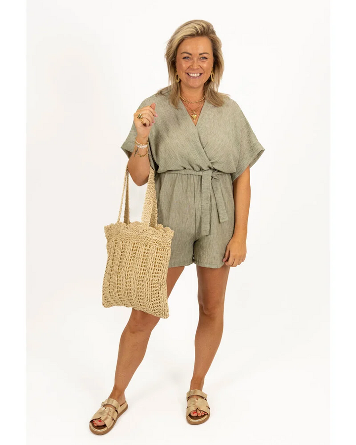 MAYLORA - Verona Leinen Playsuit