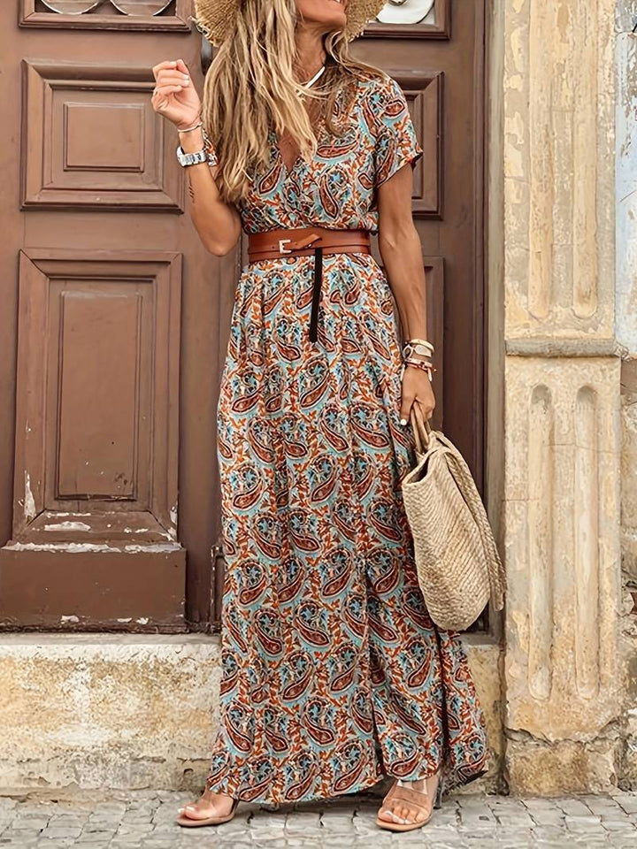 Kate - Elegantes Kleid mit Puffärmeln und Faltenwurf