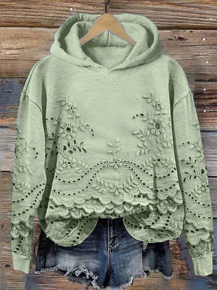 MAYLORA - Retro Printed Hoodie