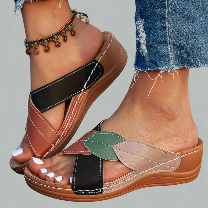 Nina | Handcrafted Wedge Sandals Made from Premium Materials