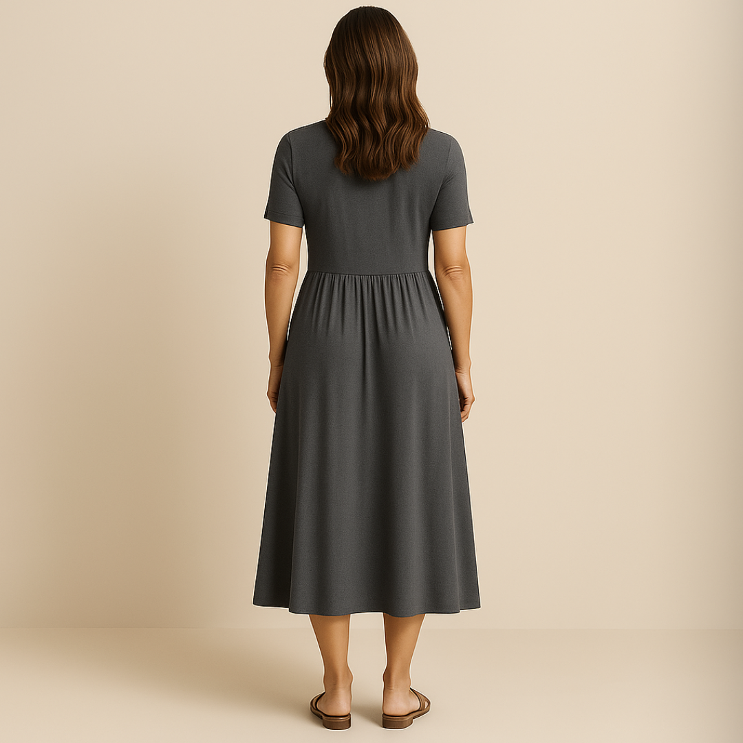 MAYLORA™ | V-Neck Midi Dress