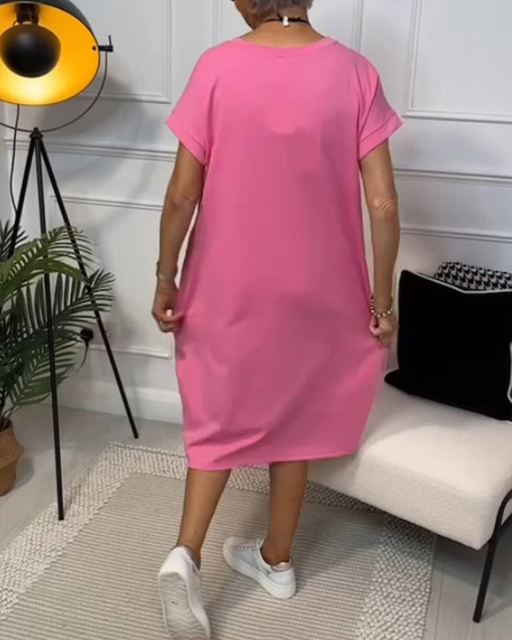 Cleo - Stilvolles Kurzarmkleid
