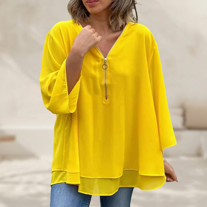 Heidi™ - V-Neck Zip Top