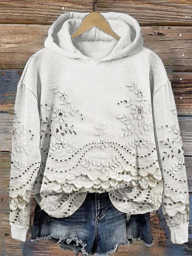 MAYLORA - Retro Printed Hoodie