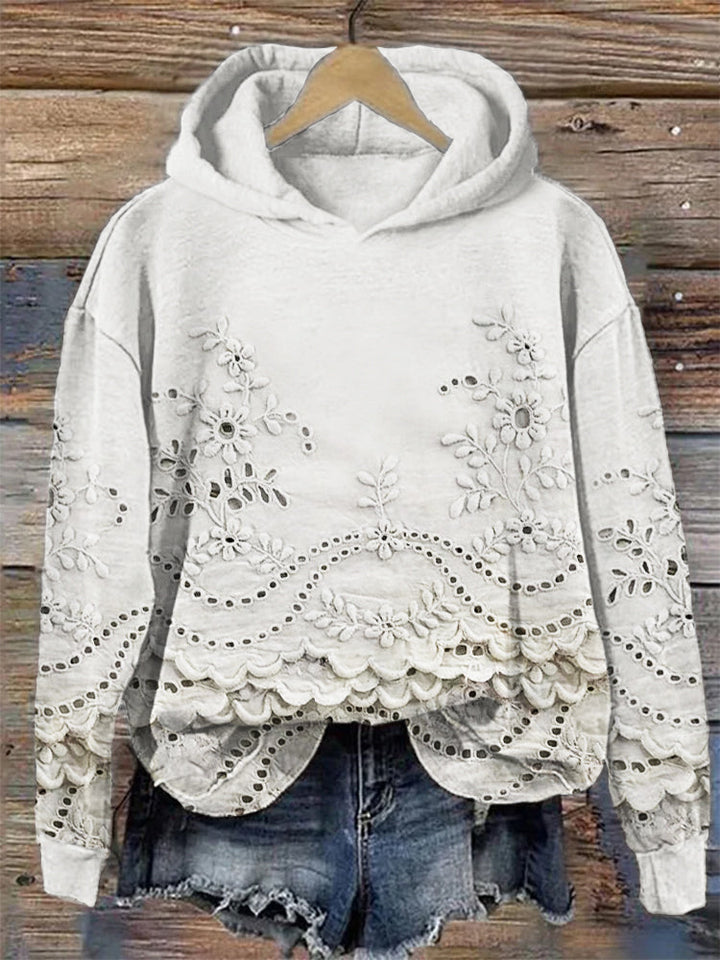 MAYLORA - Retro Printed Hoodie