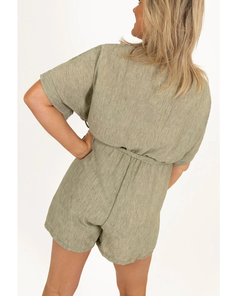 MAYLORA - Verona Leinen Playsuit
