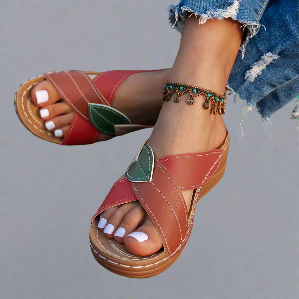 Nina | Handcrafted Wedge Sandals Made from Premium Materials