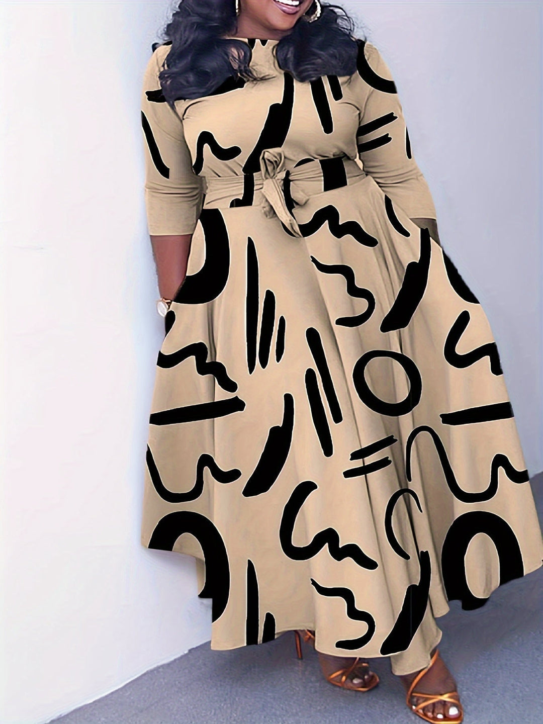 Hannah | Buntes Kleid in Übergrößen