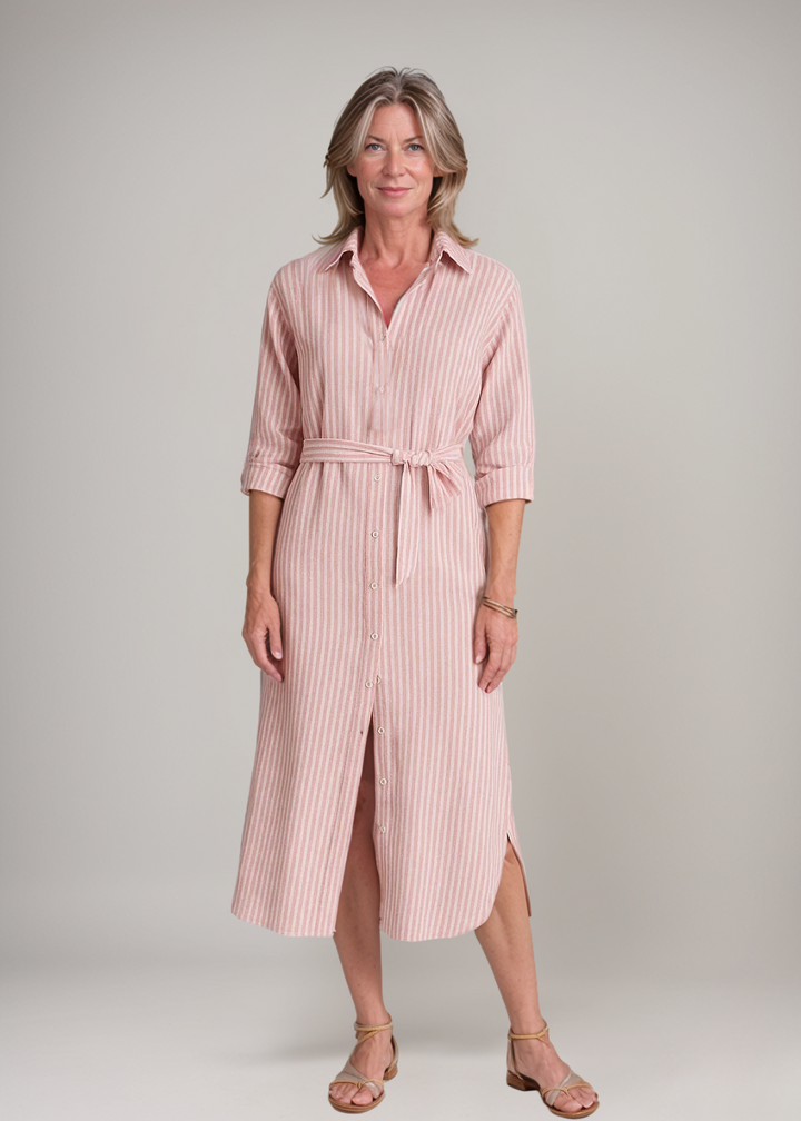 MAYLORA™ | Gestreiftes Blusenkleid