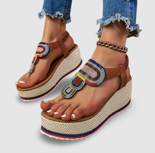 Sable - Orthopedic Sandals with Platform and Elastic Straps
