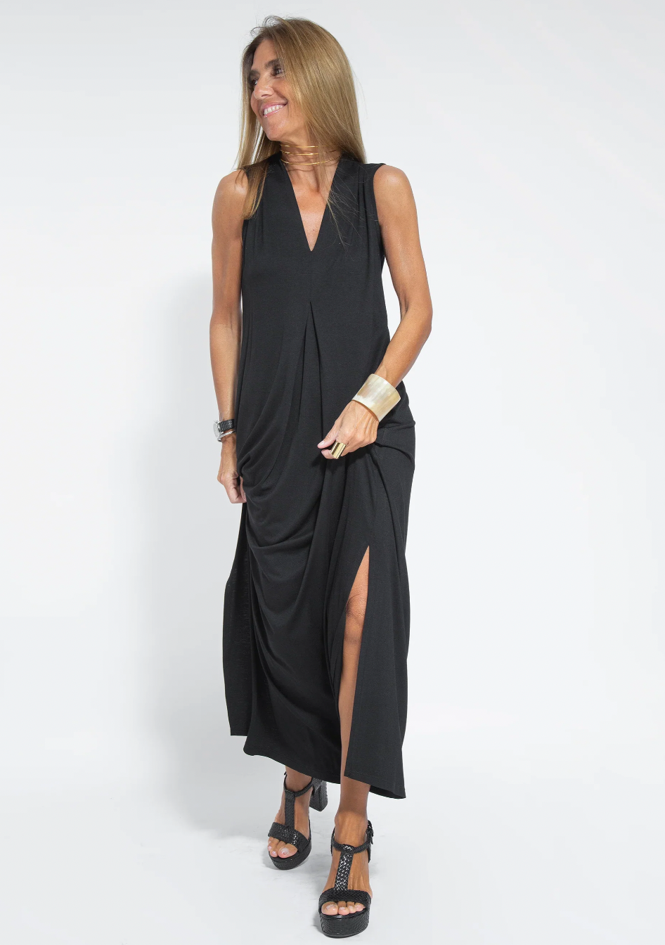 Kendall - Einfarbiges Maxikleid für den Sommer