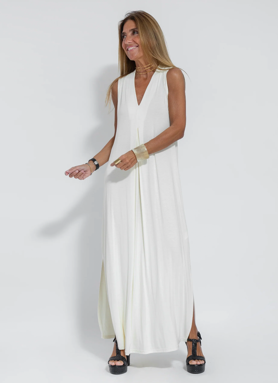 Kendall - Einfarbiges Maxikleid für den Sommer