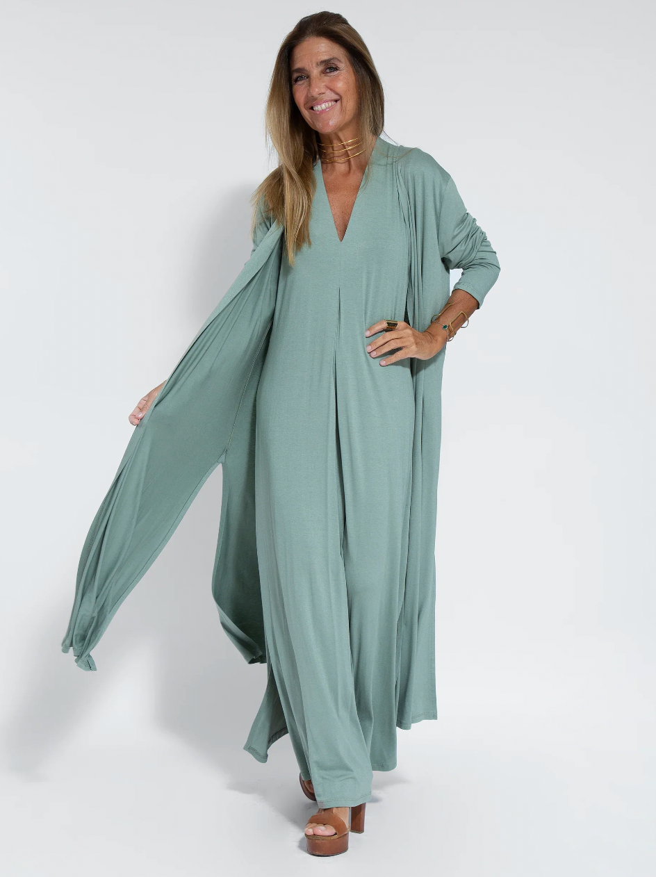 Kendall - Einfarbiges Maxikleid für den Sommer