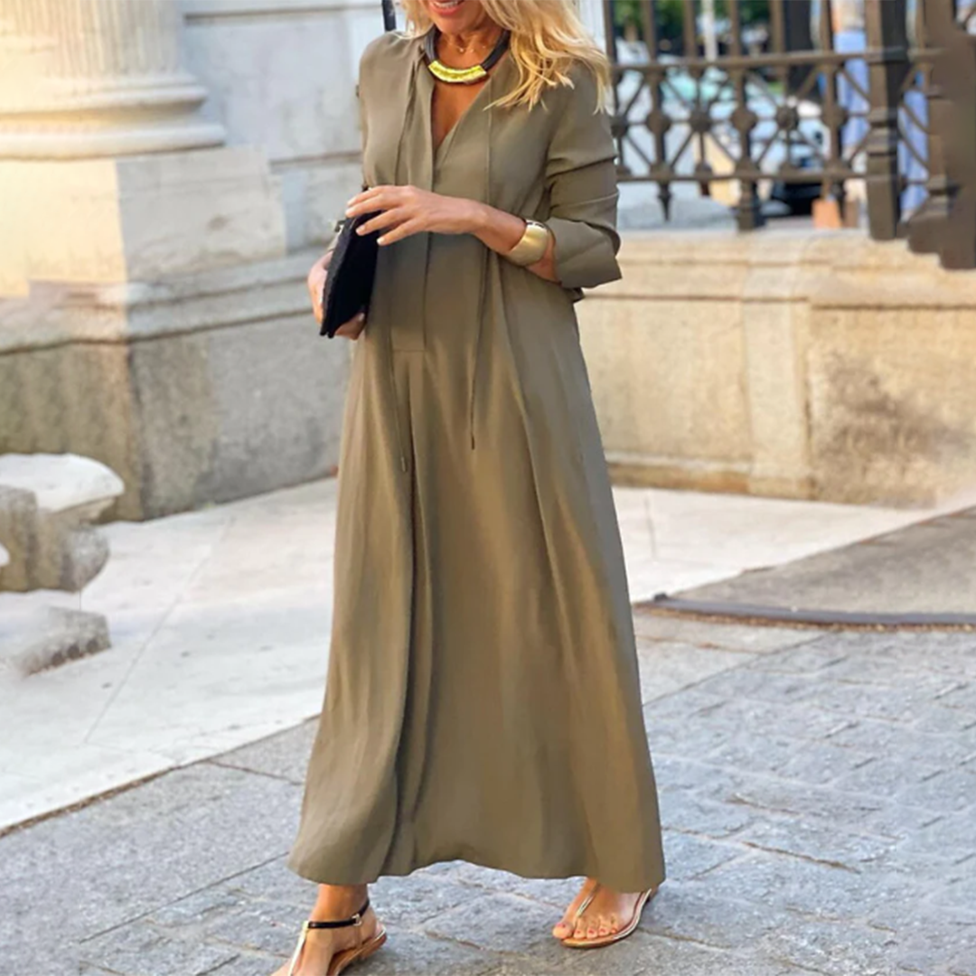 Gloriana - Stilvolles Maxikleid mit langen Ärmeln
