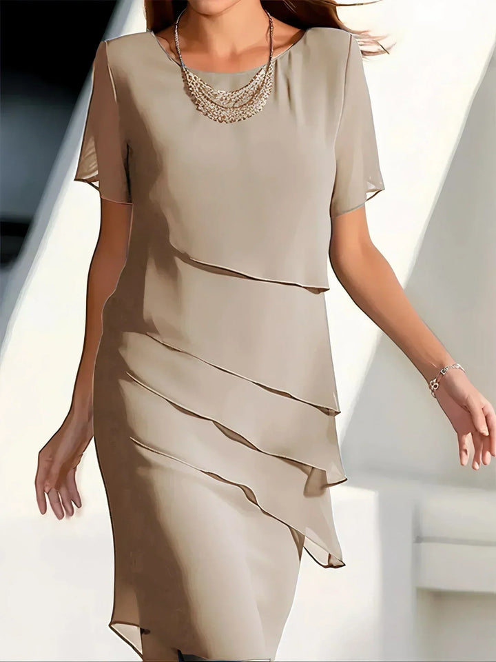 MAYLORA™ | Midi Chiffon Dress
