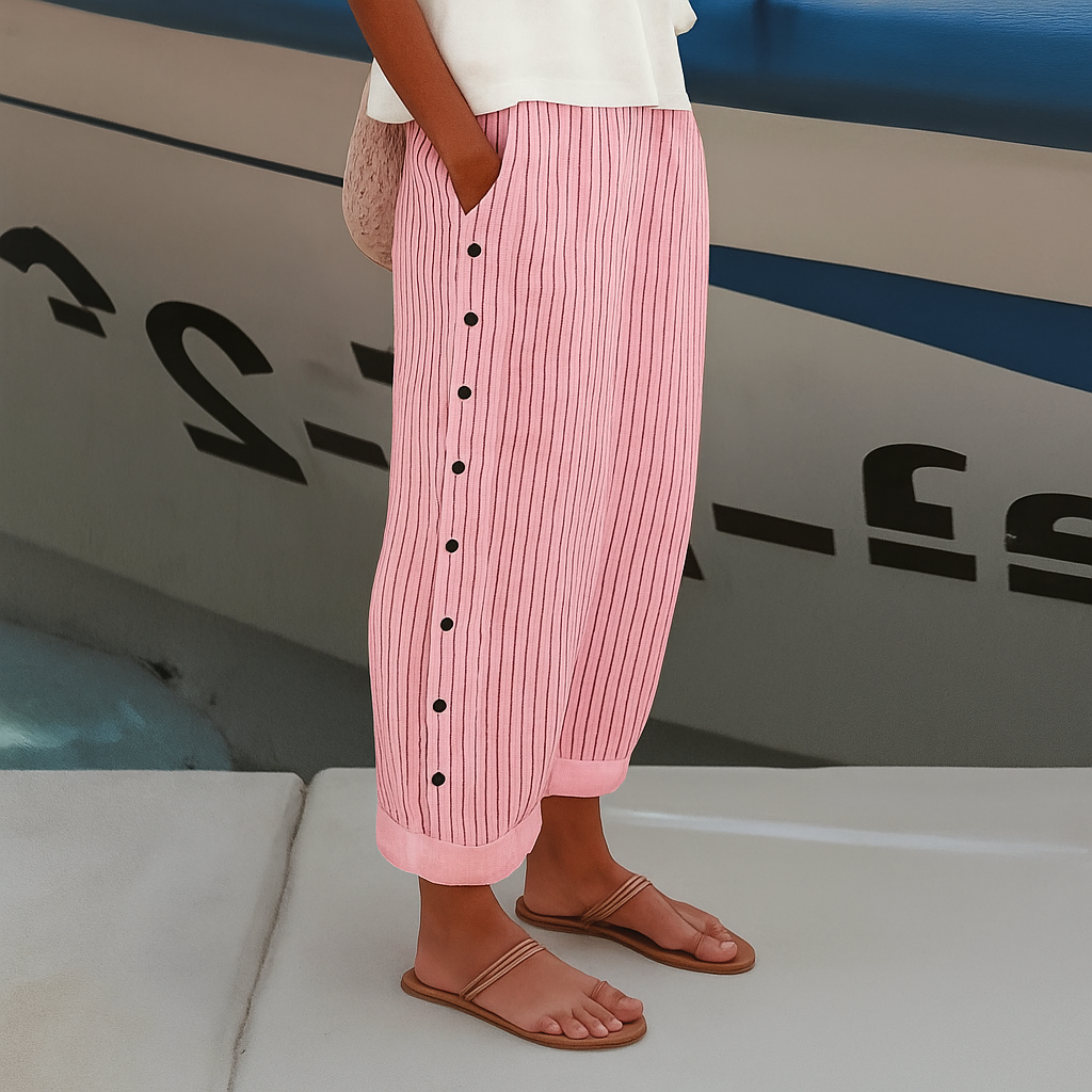MAYLORA - Zeitlose Leinenhose aus hochwertigem Stoff