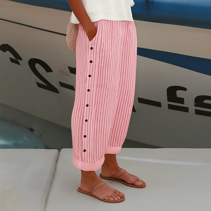 MAYLORA - Zeitlose Leinenhose aus hochwertigem Stoff