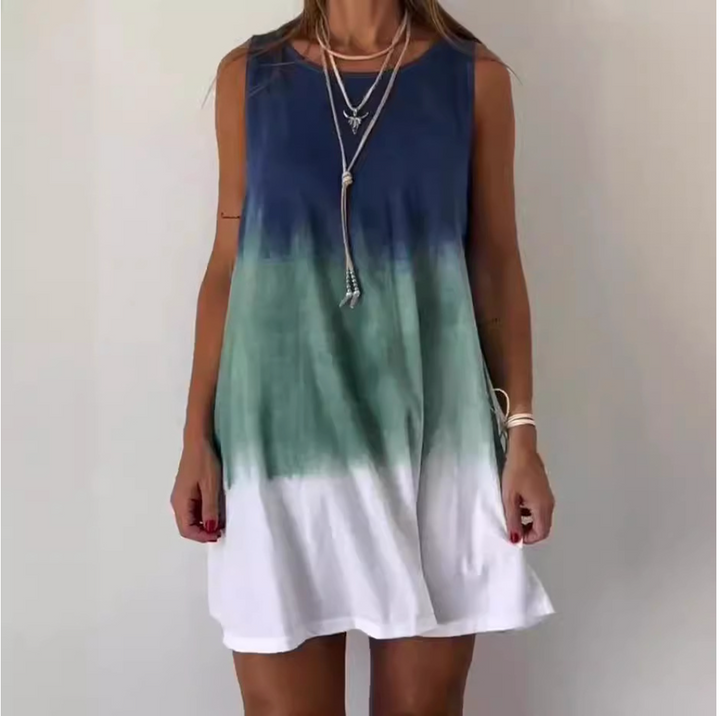 Josie - Mini Kleid mit Farbverlauf im Tie-Dye-Design