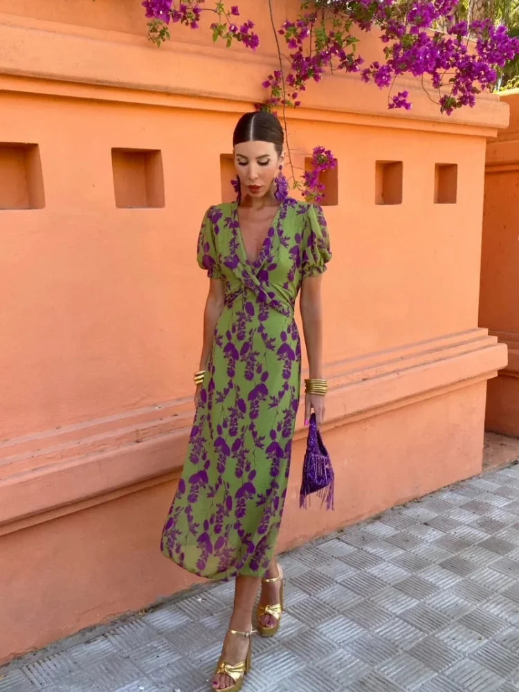 MAYLORA™ | Bohemian-Style Wrap Dress