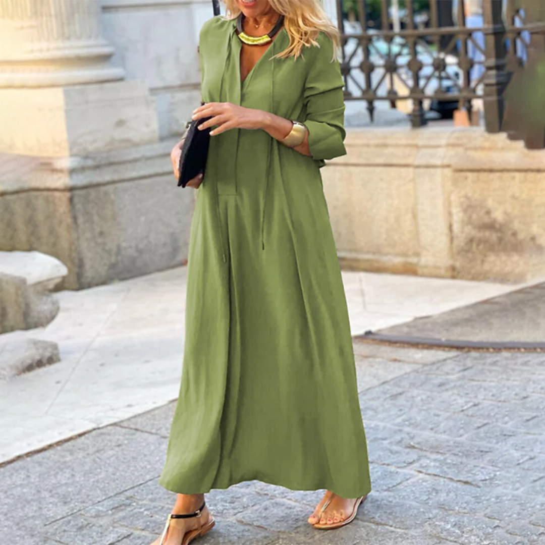 Gloriana - Stilvolles Maxikleid mit langen Ärmeln