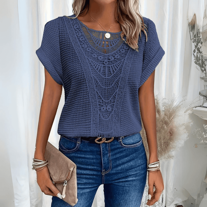 MAYLORA – Stilvolle Leinenbluse inspiriert von Ibiza
