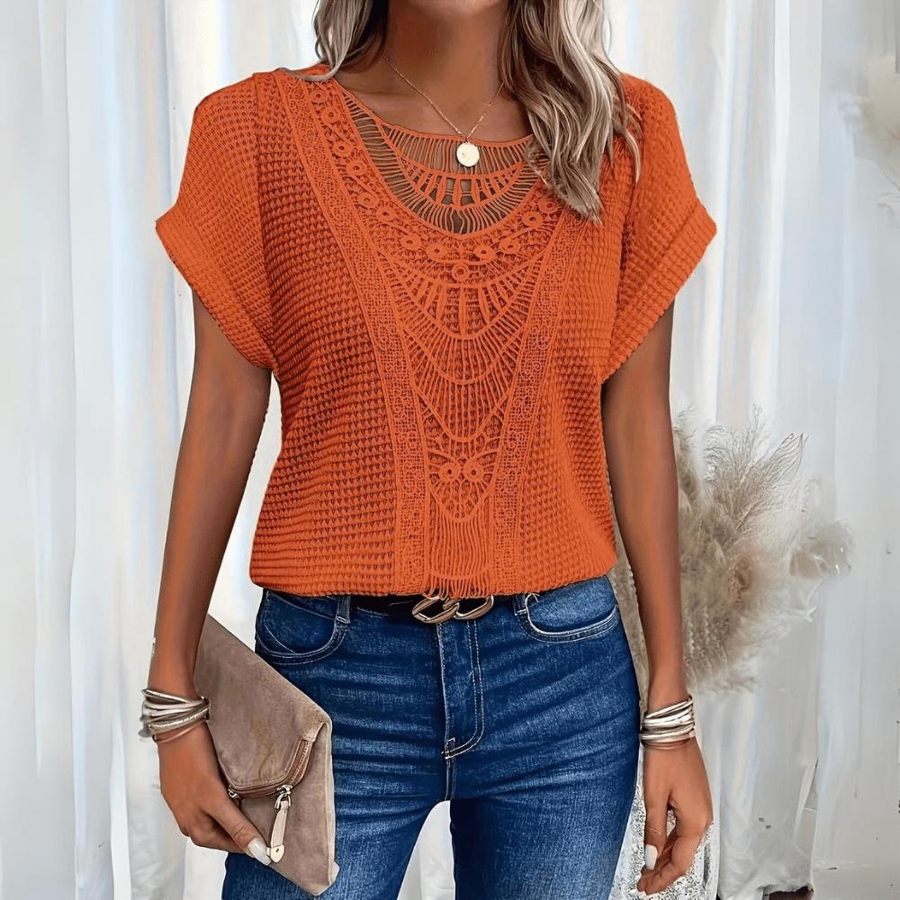 MAYLORA – Stilvolle Leinenbluse inspiriert von Ibiza