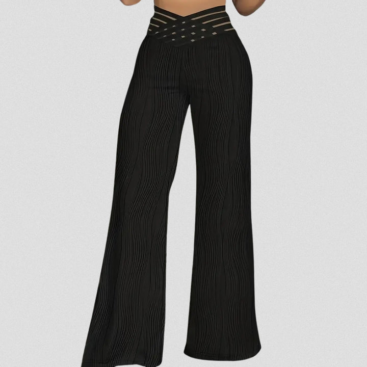 MAYLORA – Elegante Plissé Hose Mit Streifenbund