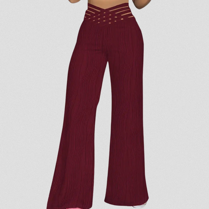 MAYLORA – Elegante Plissé Hose Mit Streifenbund