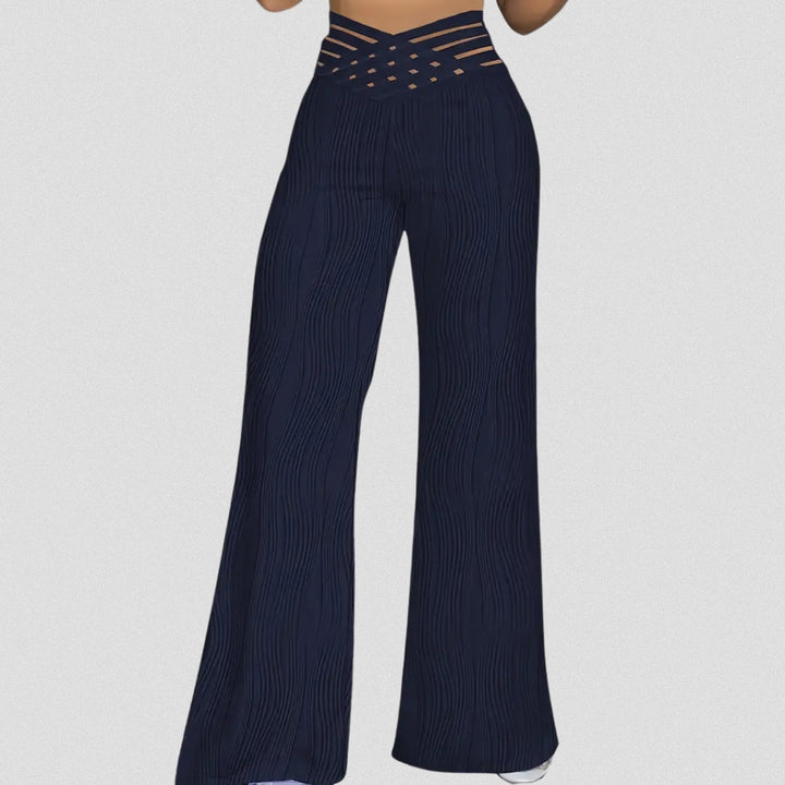 MAYLORA – Elegante Plissé Hose Mit Streifenbund