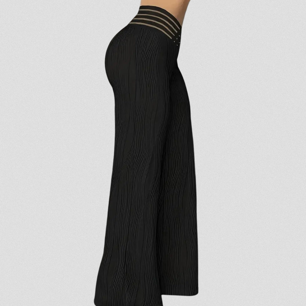 MAYLORA – Elegante Plissé Hose Mit Streifenbund