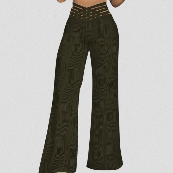 MAYLORA – Elegante Plissé Hose Mit Streifenbund