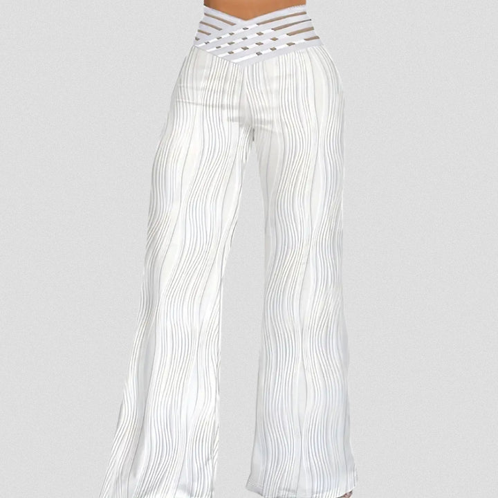 MAYLORA – Elegante Plissé Hose Mit Streifenbund