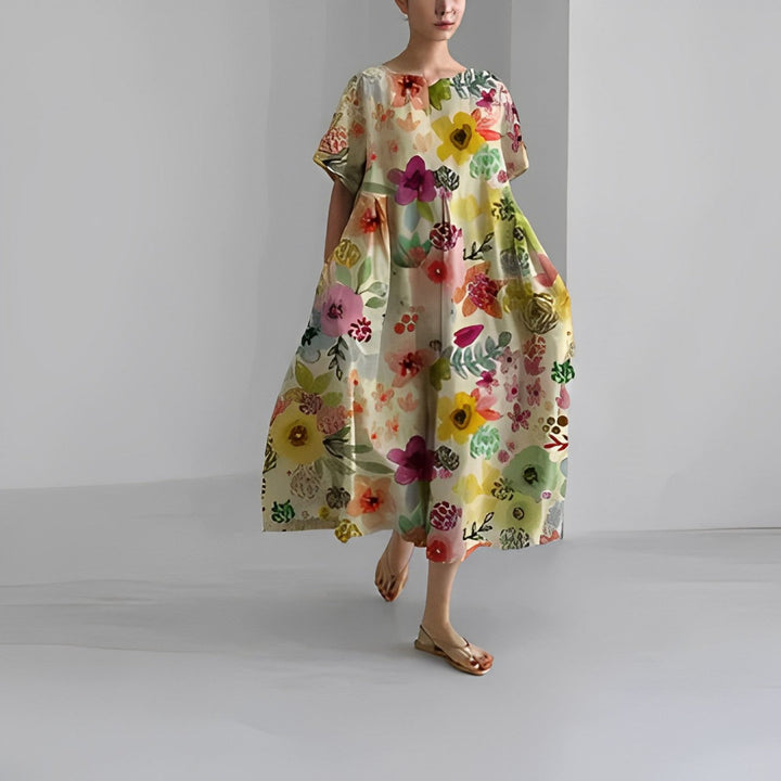 Noora | Plus Size Floral Dress