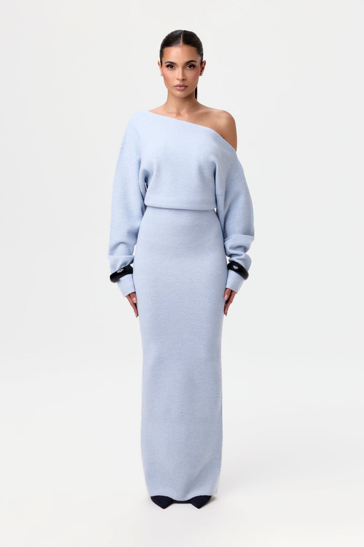 MAYLORA™ | Ärmelloses Strick-Maxikleid