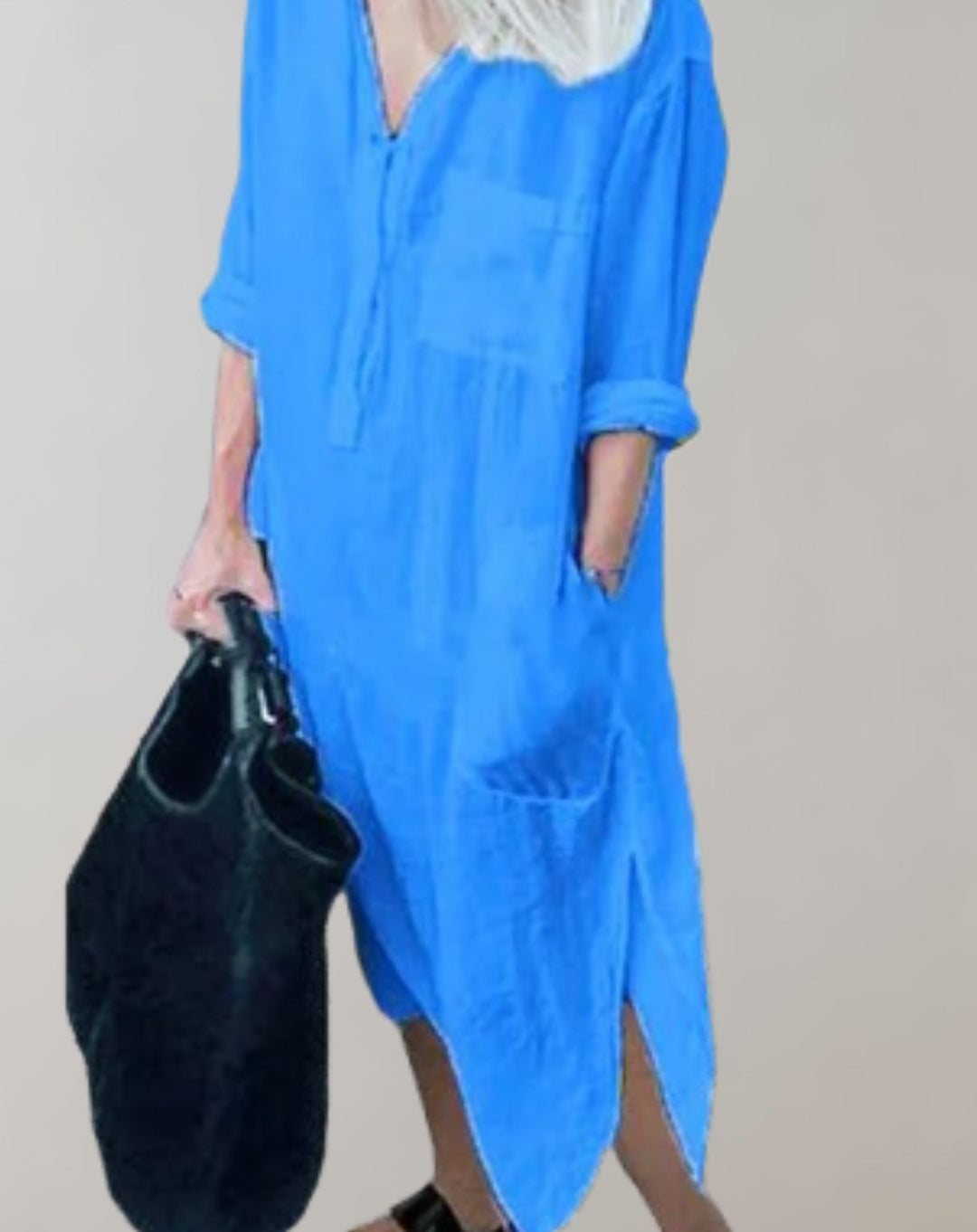 Aubrey - Lässiges Hemdkleid mit praktischen Taschen