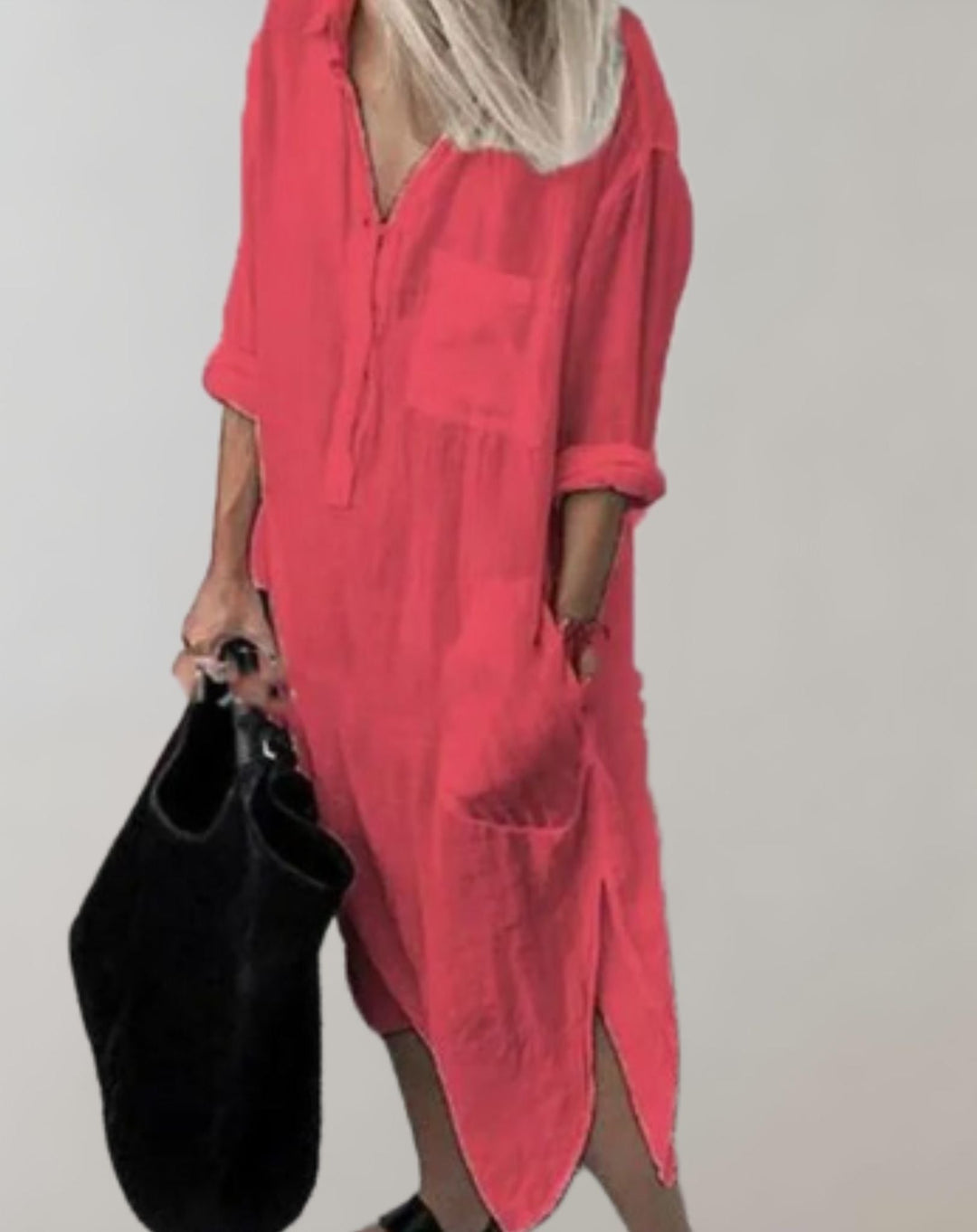 Aubrey - Lässiges Hemdkleid mit praktischen Taschen