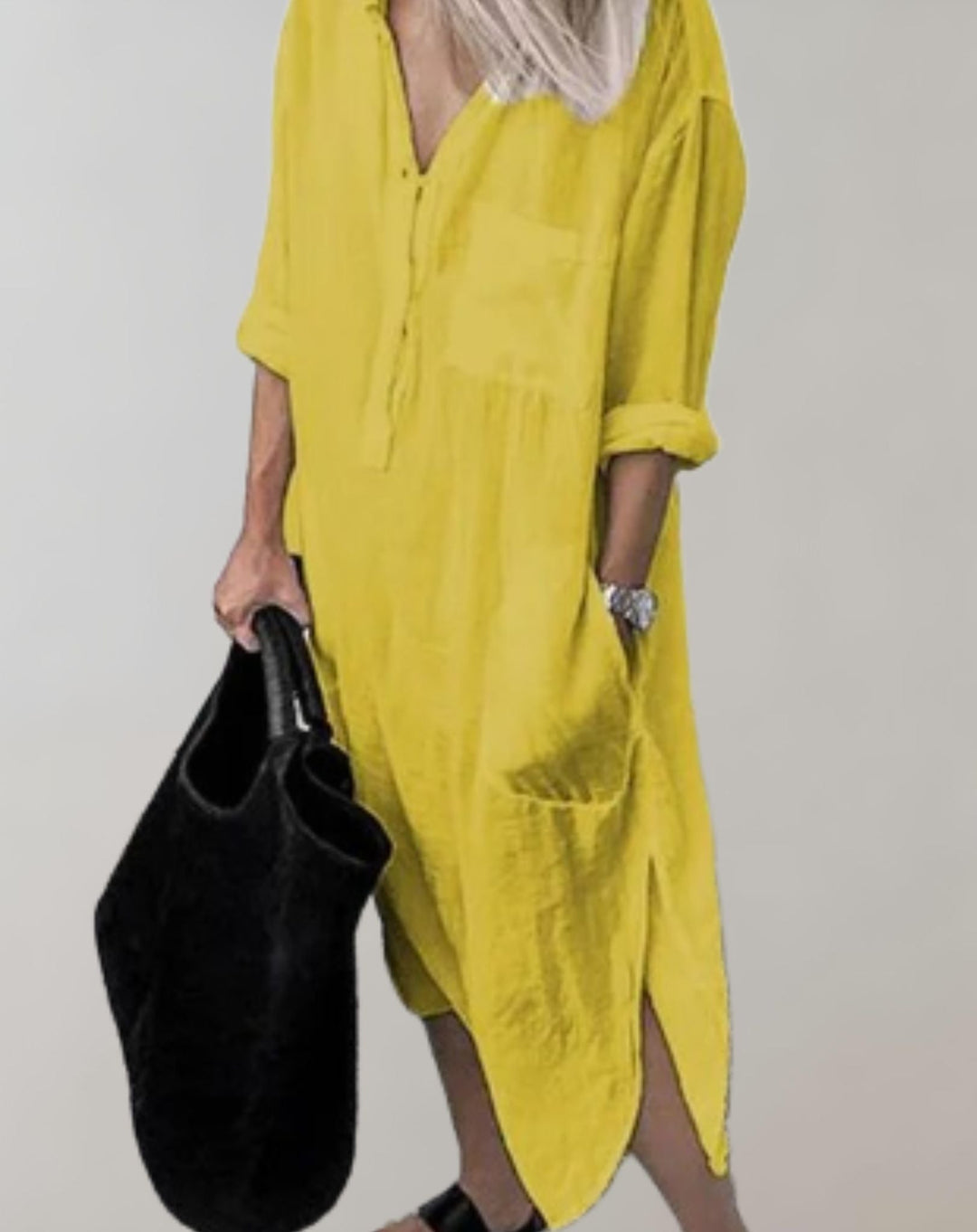 Aubrey - Lässiges Hemdkleid mit praktischen Taschen