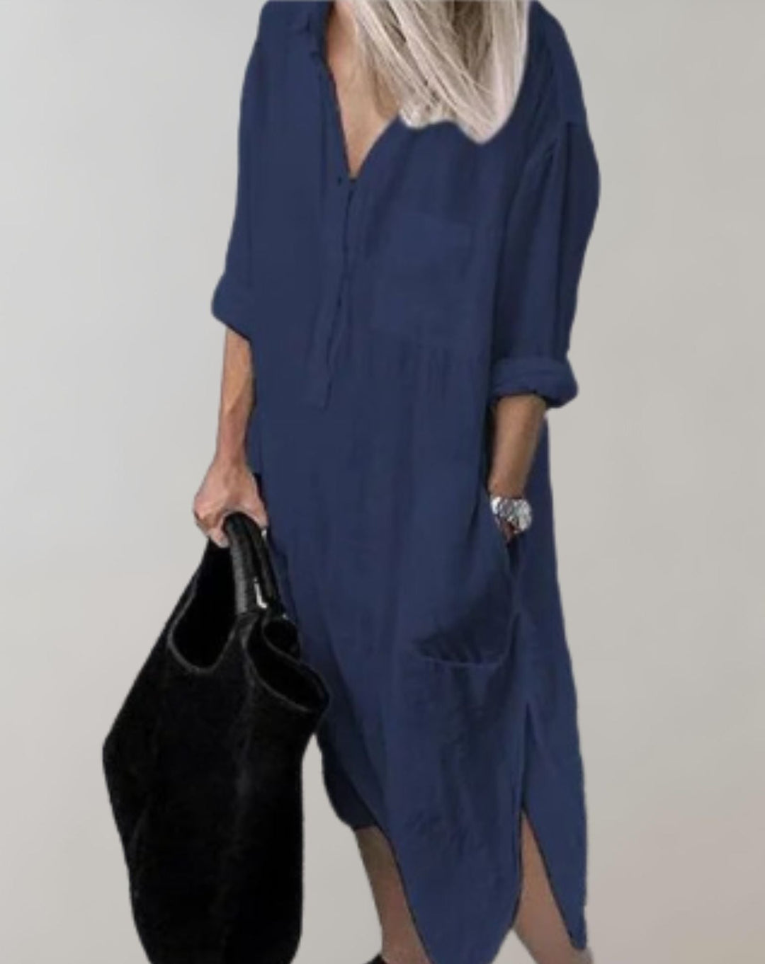 Aubrey - Lässiges Hemdkleid mit praktischen Taschen