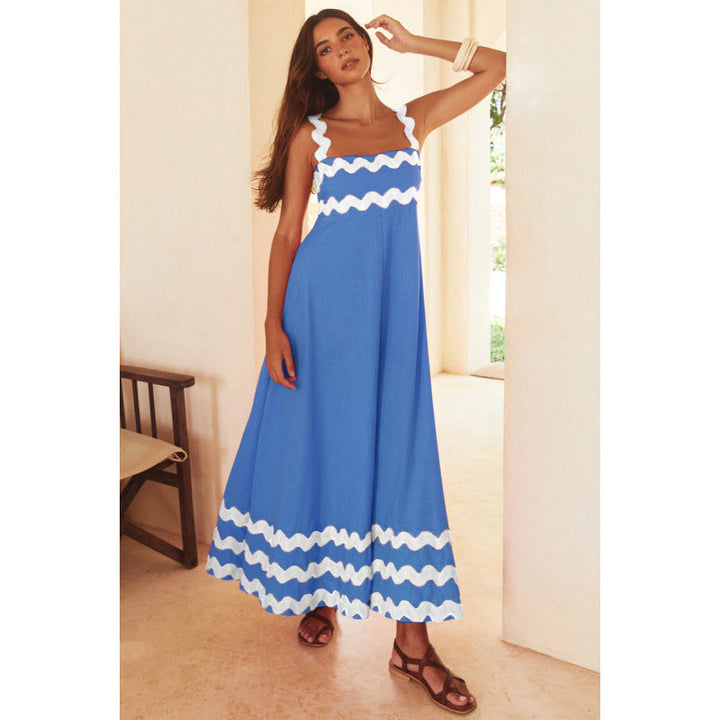 Wrenley - Maxi Boho Kleid mit Dekolleté